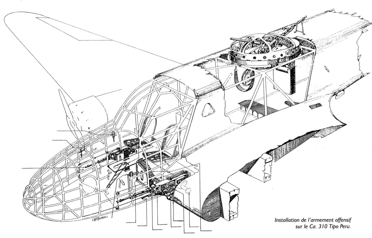 Ca.310 Libeccio avión militar