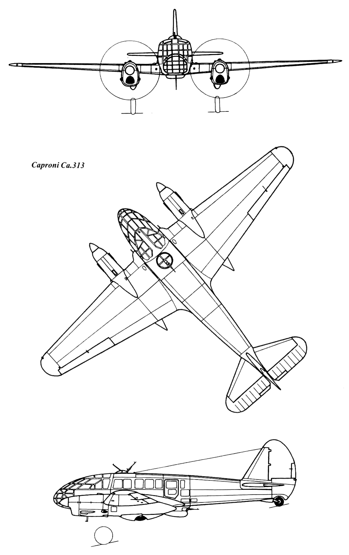 Ca.313 avión italiano
