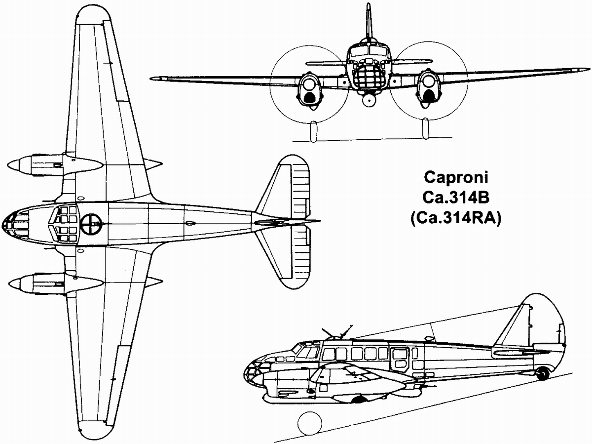 Ca.314 bombardero ligero italiano
