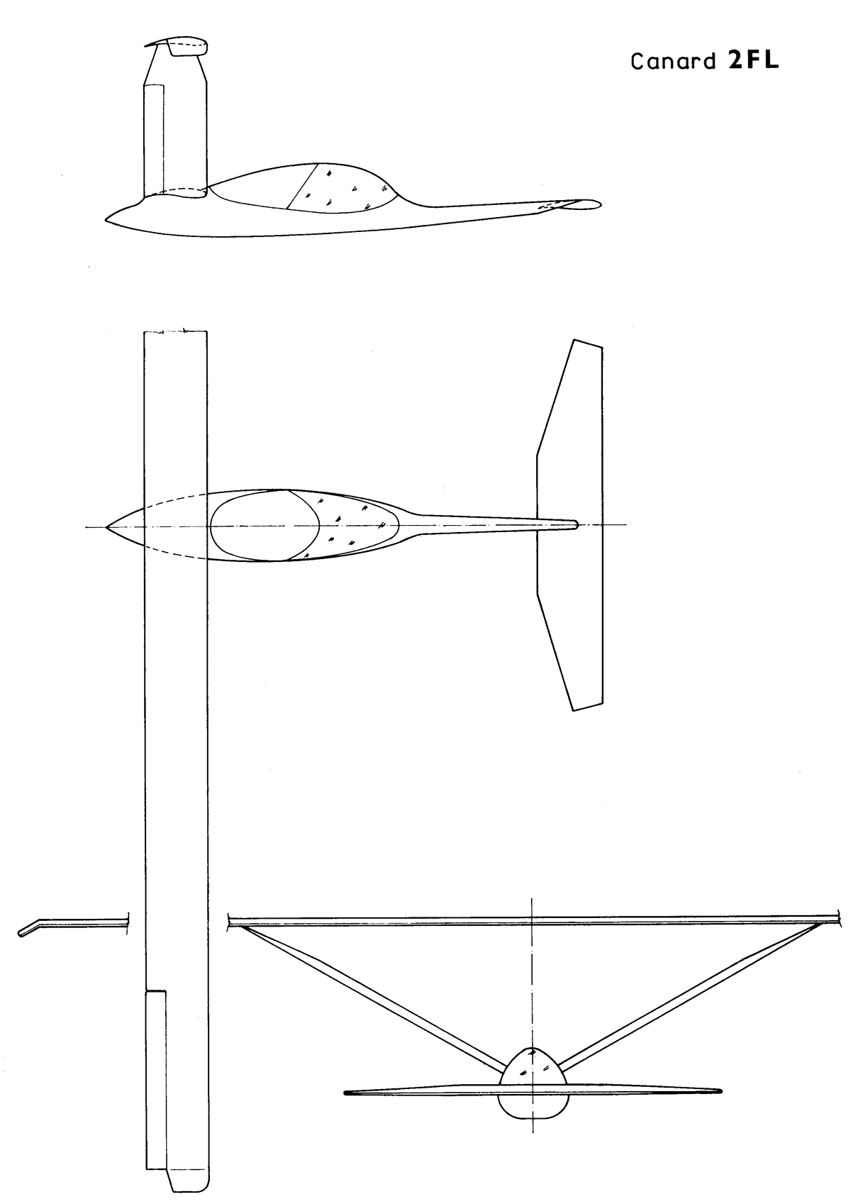 Canard 2FL planeador ultraligero