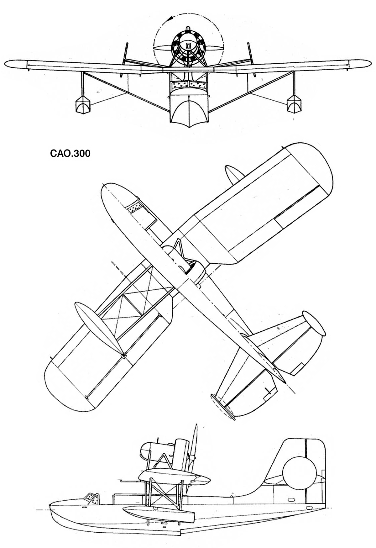 CAO.300 ED-2 hidroavión de entrenamiento