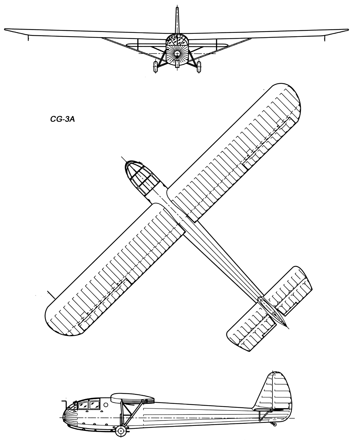 CG-3 planeador de carga militar