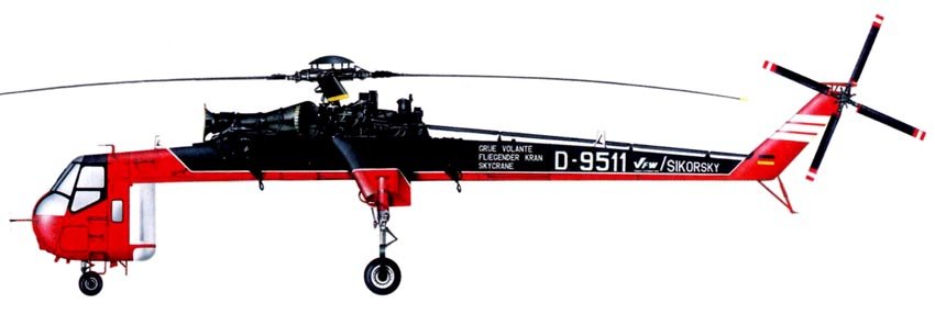 Sikorsky CH-54 Tarhe helicóptero grúa de carga pesada